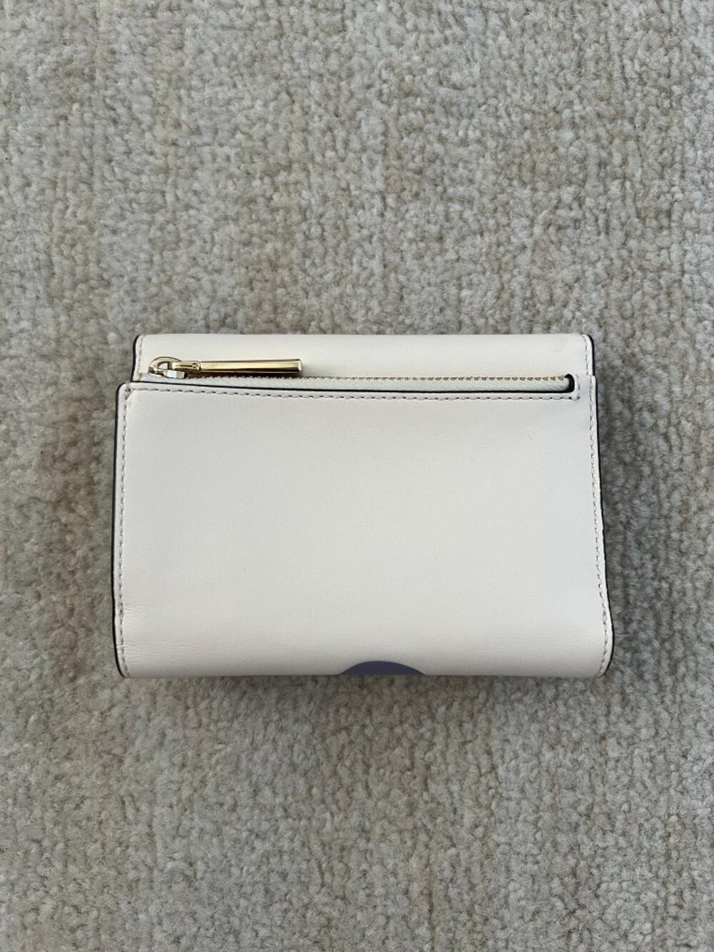 Kate Spade Reegan Pansy Toss Medium Flap Trifold Wallet Parchment Floral - Picture 3 of 8